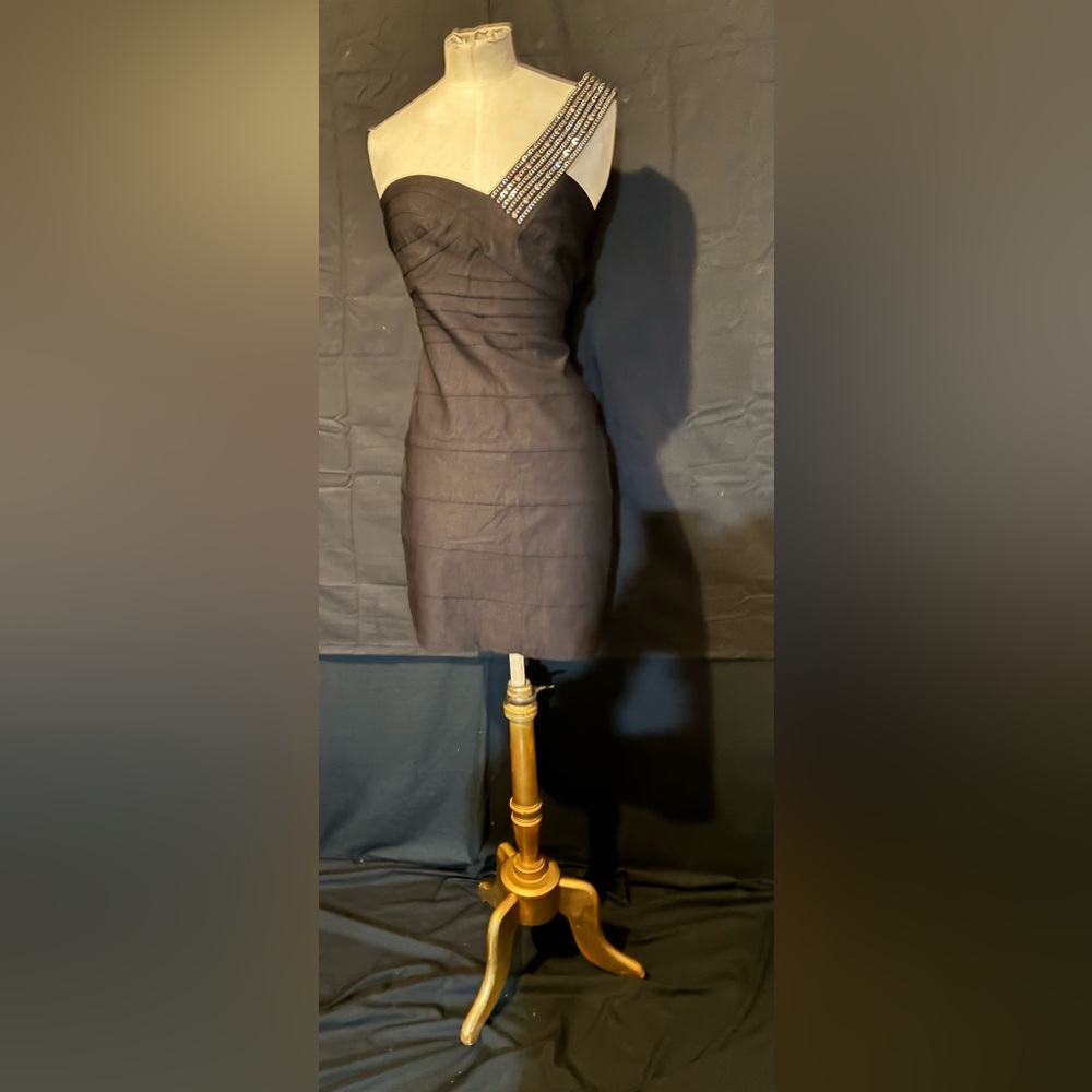 Trixxi Black 1 Shoulder Juniors Party Dress 9 NWOT